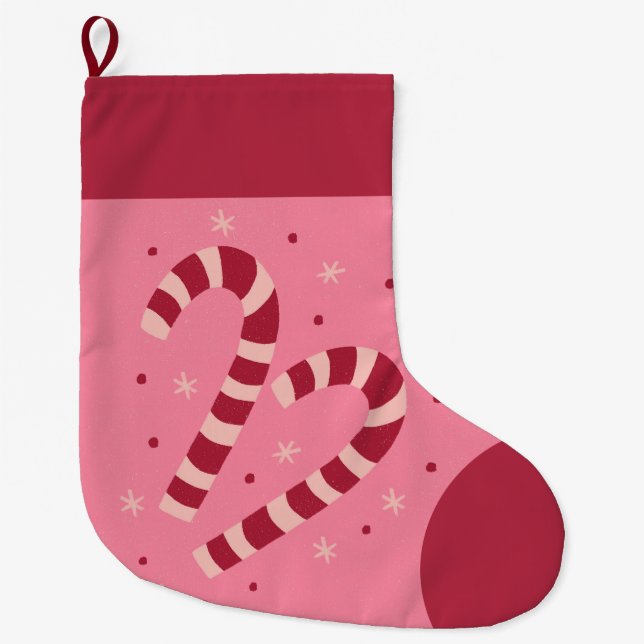 Zuckerstangen Großer Weihnachtsstrumpf (Vorderseite)
