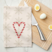 Zuckerstangen-Herz-Illustration Schneeflocken-Must