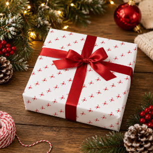 Zuckerstangen-Muster Weihnachtsgeschenkpapier Geschenkpapier