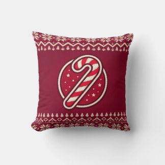 Zuckerstangen-Strickmuster Weihnachts-Wurfkissen Kissen