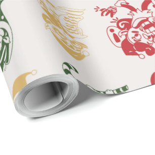 Zuckerstangen-Strumpf-Weihnachtsbaum Geschenkpapier