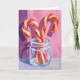 Zuckerstangen | Vintage Weihnachten Karte