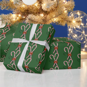 Zuckerstangen Weihnachten Geschenkpapier