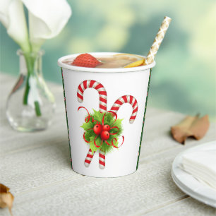 Zuckerstangen-Weihnachten Pappbecher