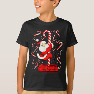 Zuckerstangen-Weihnachten-Santa-Lustige Lichter We T-Shirt