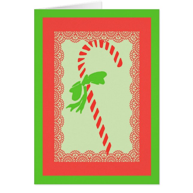 Zuckerstangen-Weihnachtskarte (Vorne)