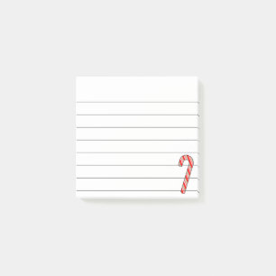 Zuckerstangen-Weihnachtszeichnung Liniiert 3x3 Post-it Klebezettel