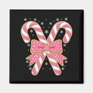 Zuckerstangen-Weihnachtszeit Mädchen Damen Retro C Magnet