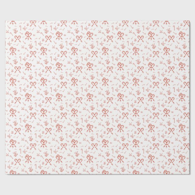 Zuckerstangen-Wirrwarr Geschenkpapier (Saum)