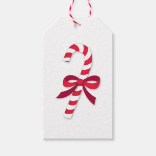 Zuckerstangenband Klassische Illustration Geschenkanhänger