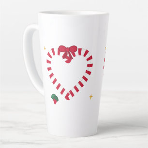 Zuckerstangenherz, Weihnachtskerze, Feiertagsbacke Milchtasse