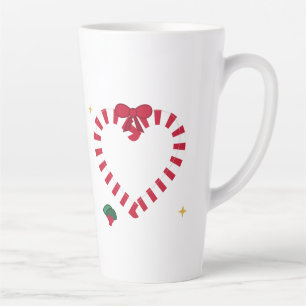 Zuckerstangenherz, Weihnachtskerze, Feiertagsbacke Milchtasse