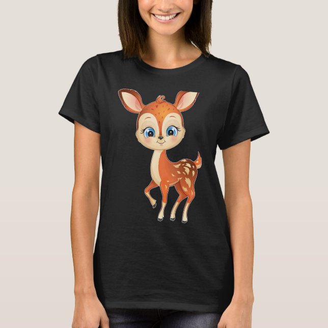 Zuckersüßer Baby Rehkitz T-Shirt (Vorderseite)