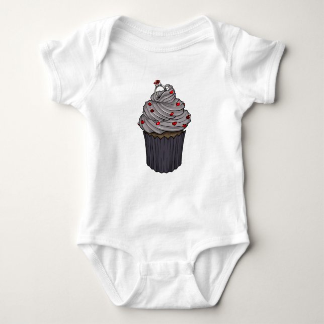 Zuckervorschlag Cupcake Baby Strampler (Vorderseite)