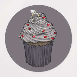 Zuckervorschlag Cupcake Etiketten