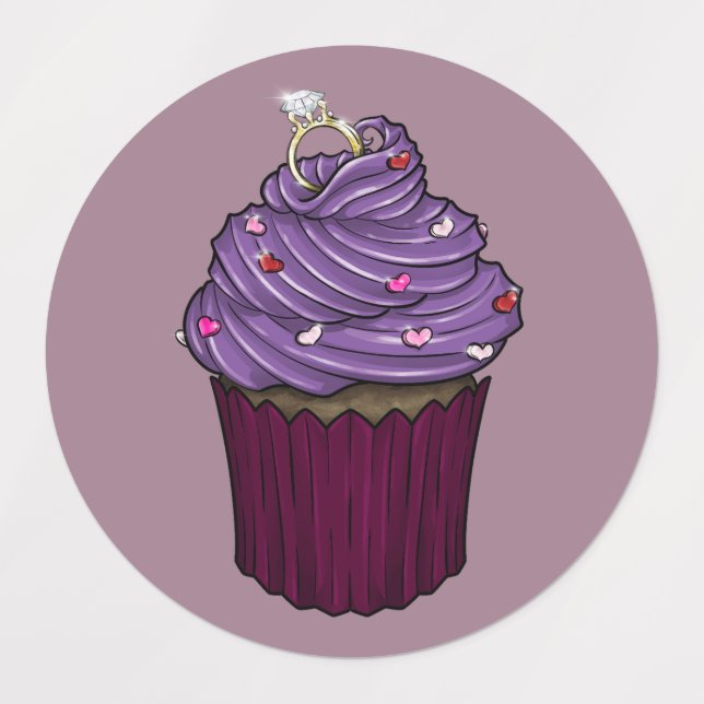 Zuckervorschlag Cupcake Etiketten (Design 1)