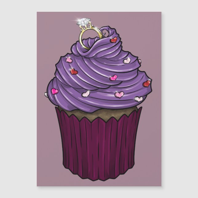 Zuckervorschlag Cupcake Magneteinladung (Vorderseite)