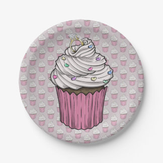 Zuckervorschlag Cupcake Pappteller