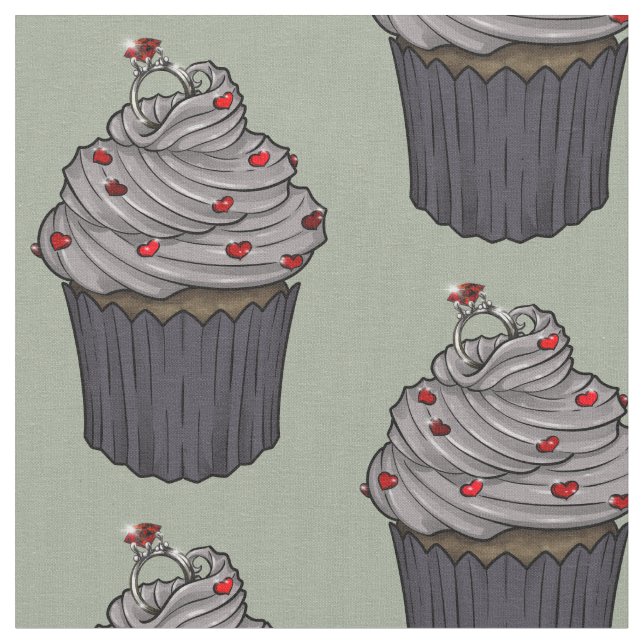Zuckervorschlag Cupcake Stoff (Nahaufnahme)
