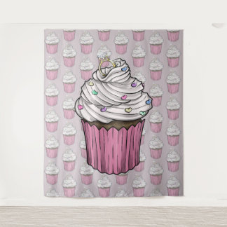 Zuckervorschlag Cupcake Wandteppich