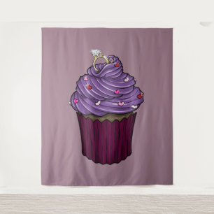 Zuckervorschlag Cupcake Wandteppich