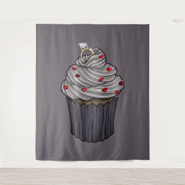 Zuckervorschlag Cupcake Wandteppich (Vorderseite)