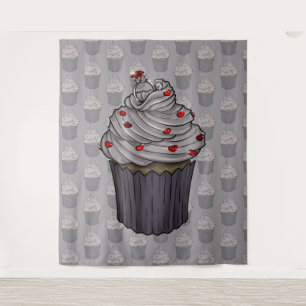 Zuckervorschlag Cupcake Wandteppich