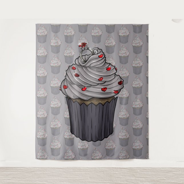Zuckervorschlag Cupcake Wandteppich (Vorderseite)