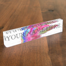 Zuckerwatte-Fraktal-Namensschild