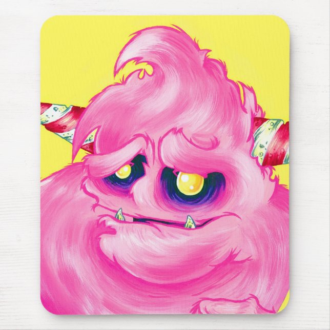Zuckerwatte-Monster Mousepad (Vorne)