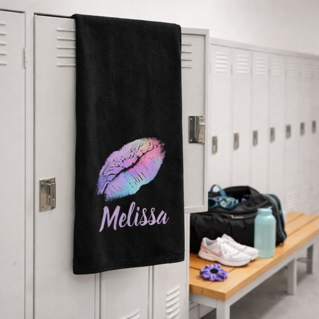 Zuckerwatte-Neonflieder küsst Girly Chic Badhandtuch Set (Von Creator hochgeladen)