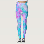 Zuckerwatte-rosa u. blauer Aquarell-Wäsche-Fleck Leggings<br><div class="desc">Leggings.</div>