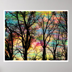 Zuckerwattewolken, Sonnenaufgang, Wohngestaltung Poster