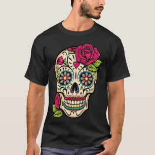 Zuckerwoll-Tag der Toten Dia de Los Muertos Flo T-Shirt