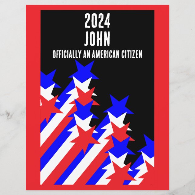 Zuerkennung der US-Staatsbürgerschaft (Vorderseite)