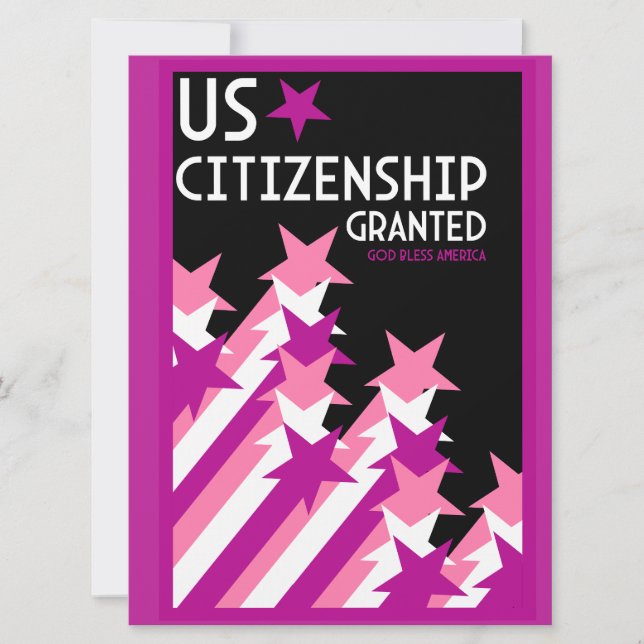 Zuerkennung der US-Staatsbürgerschaft (Vorderseite)