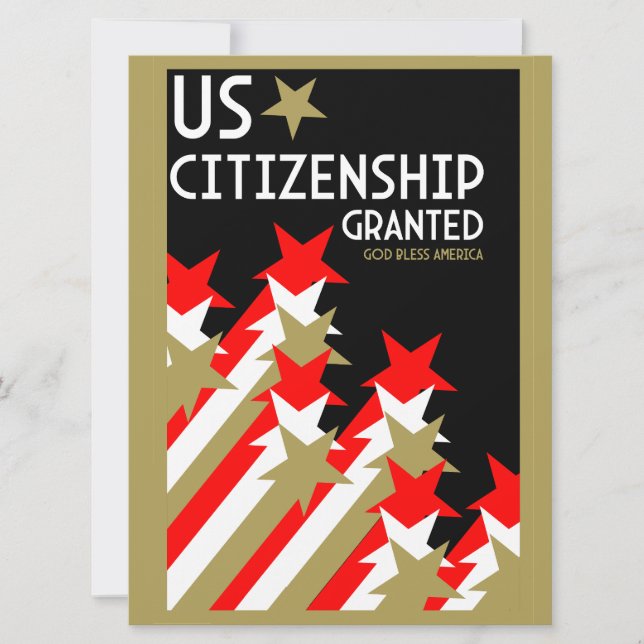 Zuerkennung der US-Staatsbürgerschaft (Vorderseite)