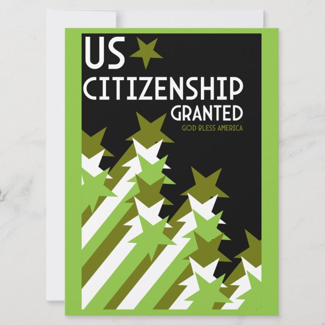 Zuerkennung der US-Staatsbürgerschaft (Vorderseite)