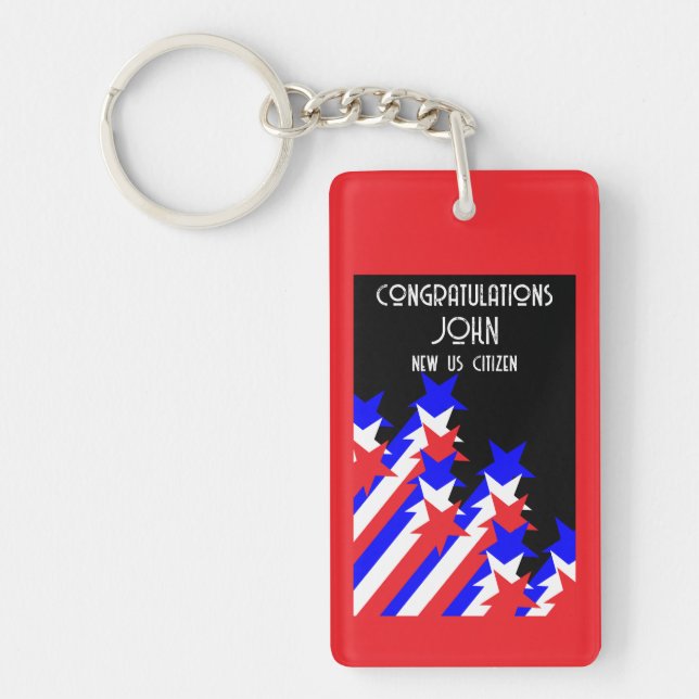 Zuerkennung der US-Staatsbürgerschaft Schlüsselanhänger (Vorderseite)