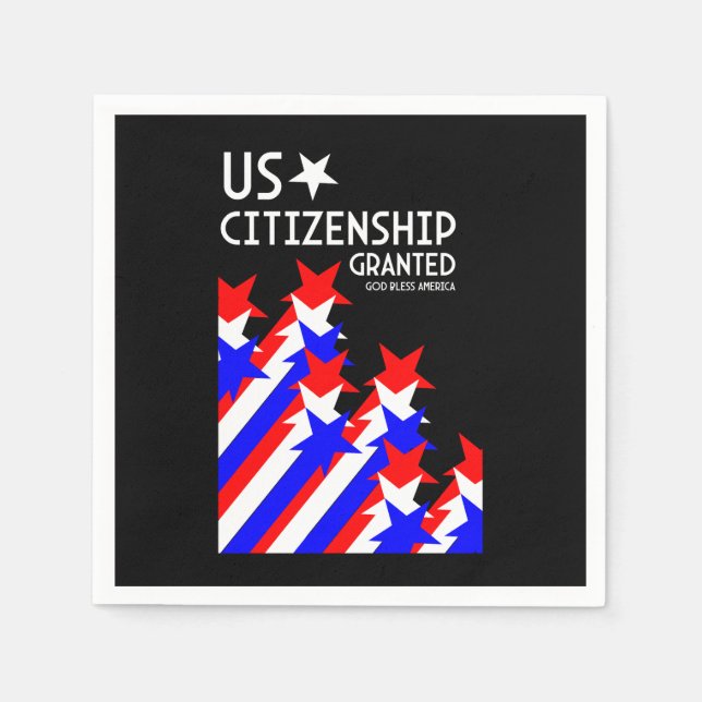 Zuerkennung der US-Staatsbürgerschaft Serviette (Vorderseite)