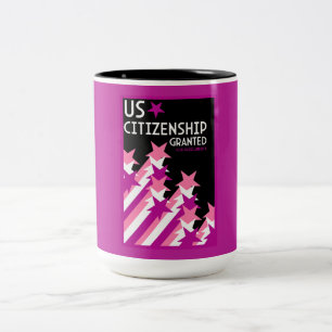 Zuerkennung der US-Staatsbürgerschaft Zweifarbige Tasse