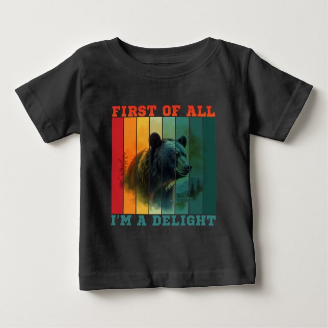 ZUERST BIN ICH EINE FREUDE  BABY T-SHIRT (Vorderseite)