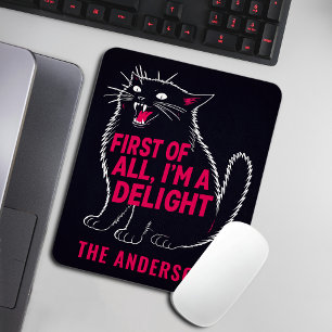 Zuerst einmal bin ich eine Freude brüllende schwar Mousepad