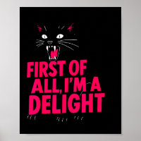 Zuerst einmal wütende schwarze Katze, ich bin ein