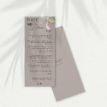 Zuerst essen wir Taupe Tropical Floral Wedding Men Menükarte<br><div class="desc">Ein frisches Hochzeitsmenü. Moderne Kalligraphie kombiniert mit einer klassischen Serifentypografie für einen schicken Look und eine Aquarelldarstellung tropischer Vegetation und Blume in gedämpften Farben über einen taupe Hintergrund. Wenn Sie Hilfe benötigen oder Fragen haben, kontaktieren Sie mich bitte (Maria) über den unten stehenden Kontaktknopf, ich bin gerne für Sie da!...</div>