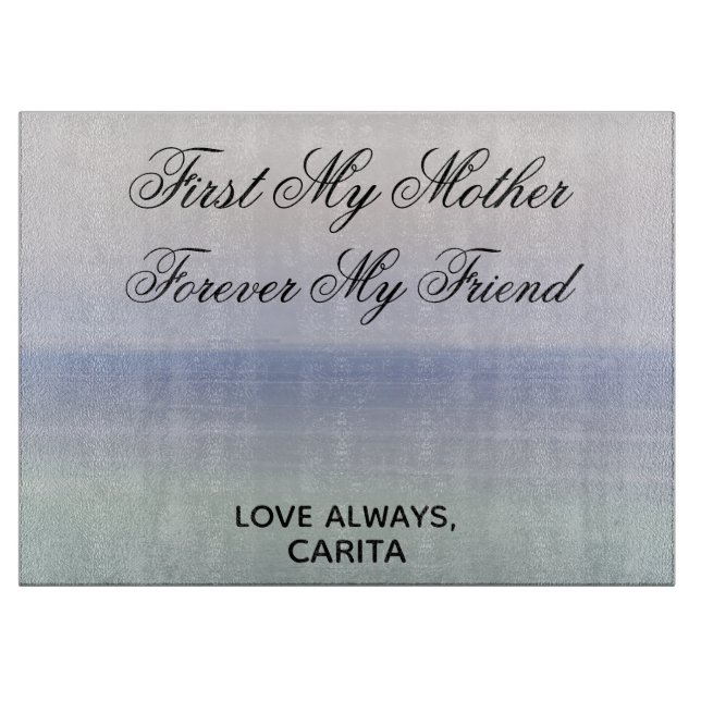 Zuerst meine Muttermundabteilung Schneidebrett (Vorderseite)