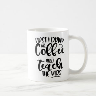 Zuerst trinke ich den Kaffee, dann, das ich die Tasse