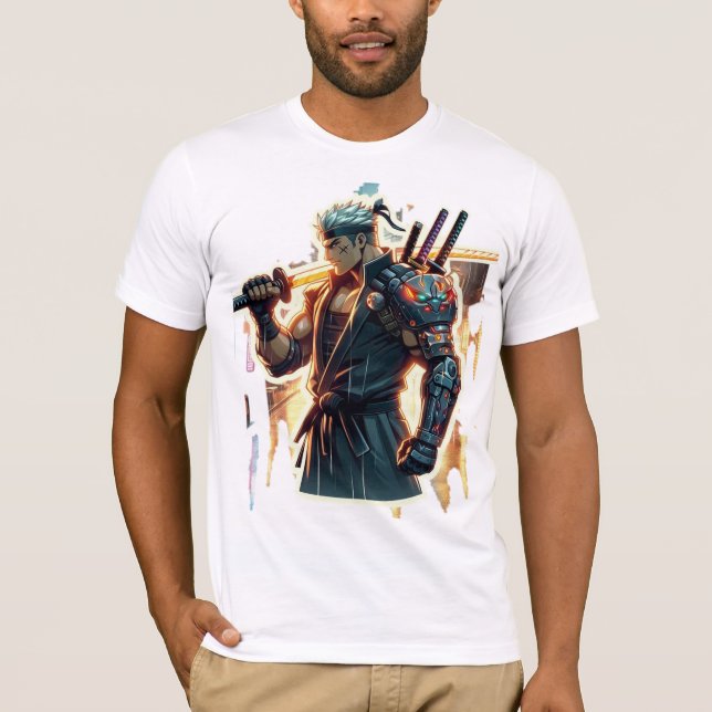 Zuerst versuchen. Brennen Sie heller." Cyberpunk A T-Shirt (Vorderseite)