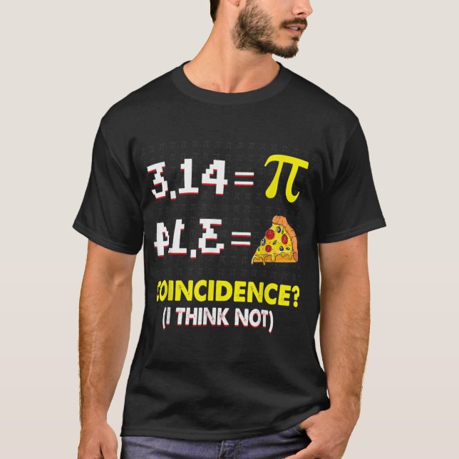 Zufall Ich denke, nicht Mathe Pun glückliche Pi Ta T-Shirt (Vorderseite)