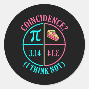 Zufall Pi Day Lover Mathematiker Lehrer Mathematic Runder Aufkleber